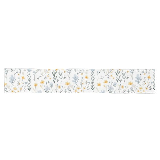 Minimale Zachte Kleurrijke Tuin Wildbloemenkwekeri Lange Tafelloper (Horizontaal)