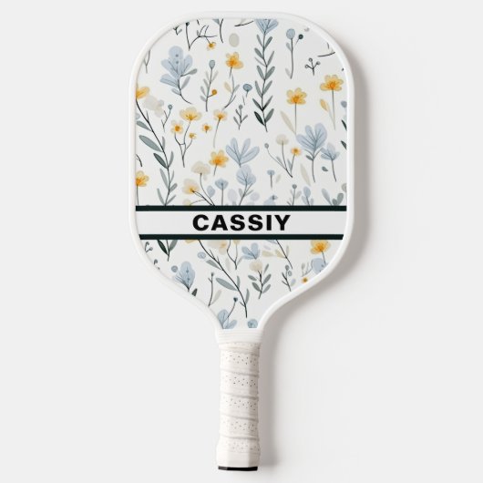 Minimale Zachte Kleurrijke Tuin Wildbloemenkwekeri Pickleball Paddle (Achterkant)