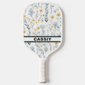 Minimale Zachte Kleurrijke Tuin Wildbloemenkwekeri Pickleball Paddle (Voorkant)