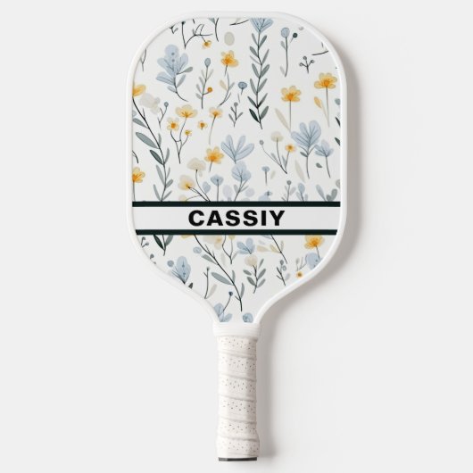 Minimale Zachte Kleurrijke Tuin Wildbloemenkwekeri Pickleball Paddle (Voorkant)