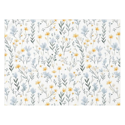 Minimale Zachte Kleurrijke Tuin Wildbloemenkwekeri Tafelkleed (Voorkant (Horizontaal))