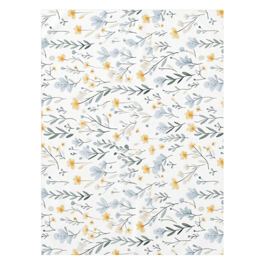 Minimale Zachte Kleurrijke Tuin Wildbloemenkwekeri Tafelkleed (Voorkant)