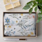 Minimale Zachte Kleurrijke Tuin Wildbloemenkwekeri Tissuepapier (Geschenk)