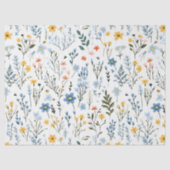 Minimale Zachte Kleurrijke Tuin Wildbloemenkwekeri Tissuepapier (Voorkant)