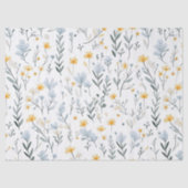 Minimale Zachte Kleurrijke Tuin Wildbloemenkwekeri Tissuepapier (Voorkant)