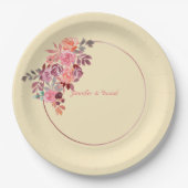 Minimale Zachte PEACH-Borden Papieren Bordje (Voorkant)