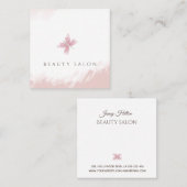 Minimale zachte waterverf vlinder vierkante visitekaartje (Voorkant / Achterkant)