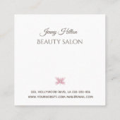 Minimale zachte waterverf vlinder vierkante visitekaartje (Achterkant)