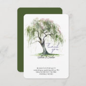 Minimale zachte wilgenboom uit het Regency-tijdper Bedankkaart (Voorkant / Achterkant)