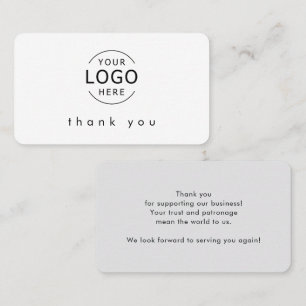 Minimale zakelijke bedankkaart Business Card Inzet Visitekaartje