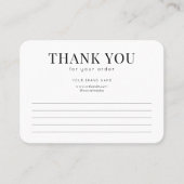 Minimale zakelijke bedankkaart visitekaartje (Voorkant)