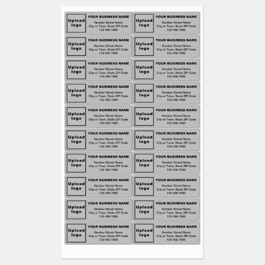 Minimale zakelijke branding op grijze rechthoek labels (Vel)