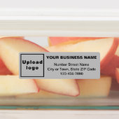 Minimale zakelijke branding op grijze rechthoek labels (Aangebracht)