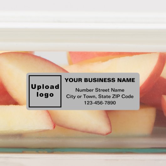 Minimale zakelijke branding op grijze rechthoek labels (Aangebracht)