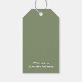 Minimale zakelijke feestdag - Groene Kerstmis Cadeaulabel (Achterkant)