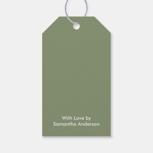 Minimale zakelijke feestdag - Groene Kerstmis Cadeaulabel (Achterkant)