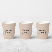Minimale zakelijke Logo Eenvoudige beige koffie