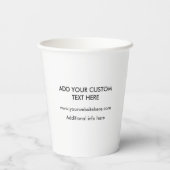 Minimale zakelijke Logo Eenvoudige witte koffie Papieren Bekers (Achterkant)