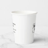 Minimale zakelijke Logo Eenvoudige witte koffie Papieren Bekers (Rechts)