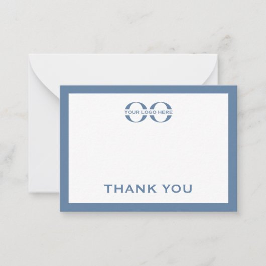 Minimale zakelijke Logo Hartelijk dank voor uw cre Notitiekaartje (Voorkant)