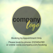 MINIMALE ZAKELIJKE LOGO RESERVERING OP AFSPRAAK RAAMSTICKER (Vel 3)