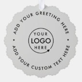 Minimale zakelijke Logo voor professionele kerst Ornament Kaart (Achterkant)