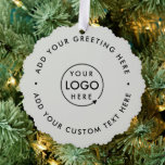 Minimale zakelijke Logo voor professionele kerst Ornament Kaart<br><div class="desc">Eenvoudig,  stijlvol aangepast grijs logo rond kerst in een moderne,  minimalistische stijl. U kunt eenvoudig uw bedrijfstekst en eigen logo (bijvoorbeeld prettige feestdagen of vrolijke kerst) toevoegen voor de ideale promotiestroom voor feestdagen met een professionele ervaring in het bedrijf. #logo #business #kerstmis #ornament</div>