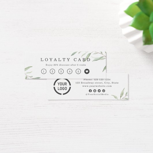 Minimale zakelijke loyaliteitskaart voor griekse l mini visitekaartjes (Bureau)