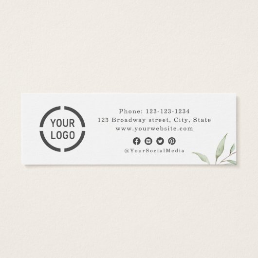 Minimale zakelijke loyaliteitskaart voor griekse l mini visitekaartjes (Achterkant)