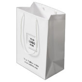 Minimale zakelijke middelgrote cadeautas bedrijfsl (Achterkant Gekanteld)