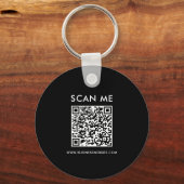 Minimale zakelijke QR-code aangepaste Sleutelhange Sleutelhanger (Achterkant)