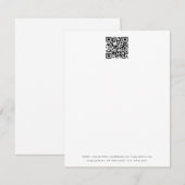 Minimale zakelijke QR Code Professional White Notitiekaartje (Voorkant / Achterkant)