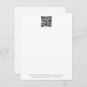 Minimale zakelijke QR Code Professional White Notitiekaartje