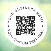 Minimale zakelijke QR-code White Scannable Raamsticker (Vel 3)