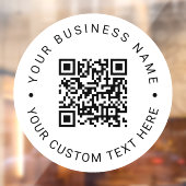 Minimale zakelijke QR-code White Scannable Raamsticker (Vel 2)