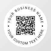 Minimale zakelijke QR-code White Scannable Raamsticker (Vel)