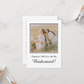 Minimale Zal Je Mijn Bruidsmeisje Zijn Foto Kaart (Voorkant / Achterkant in situ)