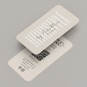 Minimale Zand Hair Stylist Vlechten Salon Monogram Visitekaartje