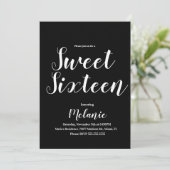 Minimale Zebra Sweet 16 Glitter Faux Folie Kaart (Staand voorkant)