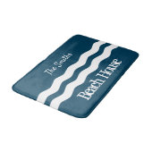 Minimale Zee Waves Nautical Coastal Badmat (Gekanteld)