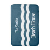 Minimale Zee Waves Nautical Coastal Badmat (Voorkant Verticaal)