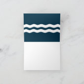 Minimale Zee Waves Nautical Coastal Bedankkaart (Binnen)