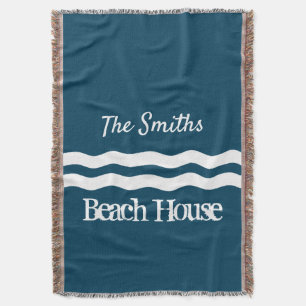 Minimale Zee Waves Nautical Coastal Deken