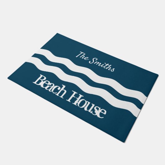 Minimale Zee Waves Nautical Coastal Deurmat (Schuin)