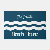 Minimale Zee Waves Nautical Coastal Deurmat (Voorkant)