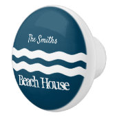 Minimale Zee Waves Nautical Coastal Keramische Knop (Rechts)