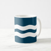 Minimale Zee Waves Nautical Coastal Koffiemok (Voorkant rechts)