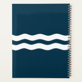 Minimale Zee Waves Nautical Coastal Planner (Achterkant)