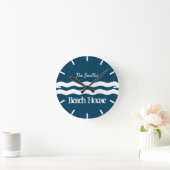 Minimale Zee Waves Nautical Coastal Ronde Klok (Huis)