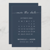 Minimale zeemijlkalender Opslaan Datum uitnodiging (Voorkant / Achterkant)